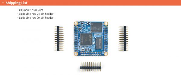 [NanoPi NEO Core] Bo mạch lõi siêu nhỏ Allwinner H3 512M+8G, bo mạch phát triển IoT Ub