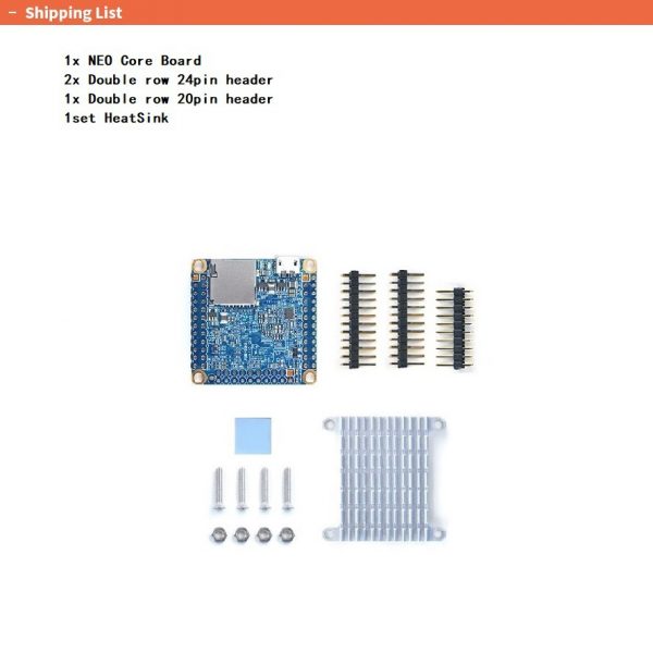 [NanoPi NEO Core] Bo mạch lõi siêu nhỏ Allwinner H3 512M+8G, bo mạch phát triển IoT Ub - Ảnh 2