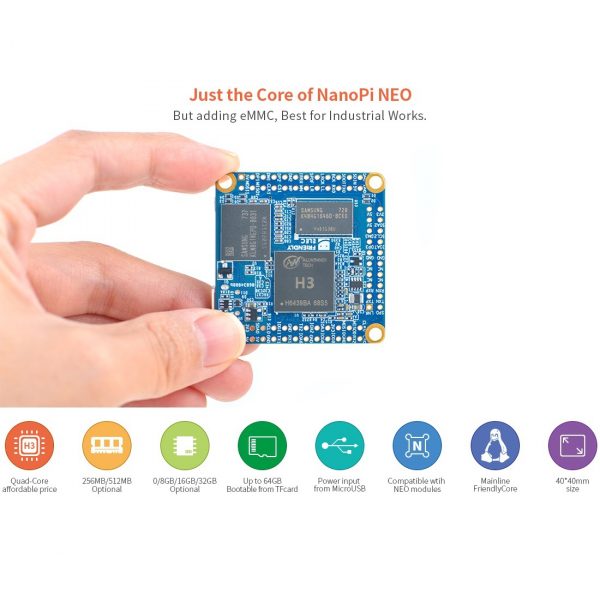[NanoPi NEO Core] Bo mạch lõi siêu nhỏ Allwinner H3 512M+8G, bo mạch phát triển IoT Ub - Ảnh 5